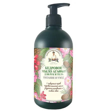 Mydło w Płynie Cedrowe 500 ml - Receptury Babci Agafi