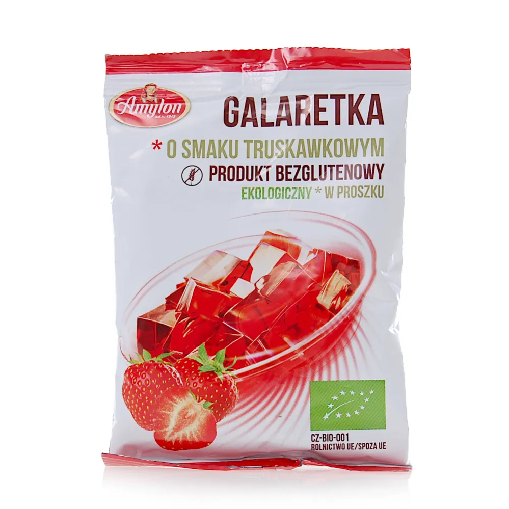 Galaretka o Smaku Truskawkowym Bezglutenowa BIO 40 g - Amylon