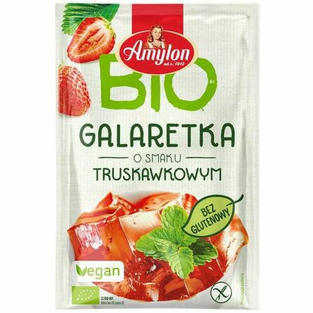Galaretka o Smaku Truskawkowym z Agarem Bezglutenowa BIO 40 g - Amylon