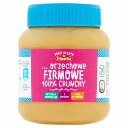 Pasta z Prażonych Orzeszków Ziemnych Crunchy Bezglutenowa 350 g - Primavika
