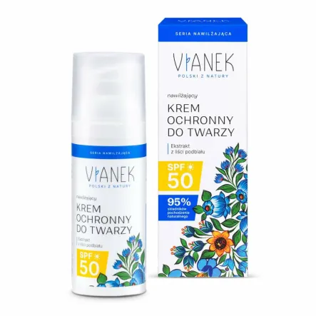 Nawilżający Krem Ochronny do Twarzy SPF50 50 ml - Vianek