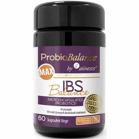 ProbioBalance MAX IBS Balance 10 mld. Żywych Komórek Bakterii 60 Kapsułek - Aliness