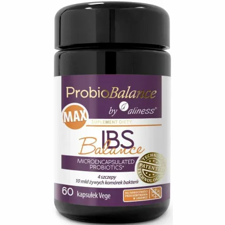 ProbioBalance MAX IBS Balance 10 mld. Żywych Komórek Bakterii 60 Kapsułek - Aliness