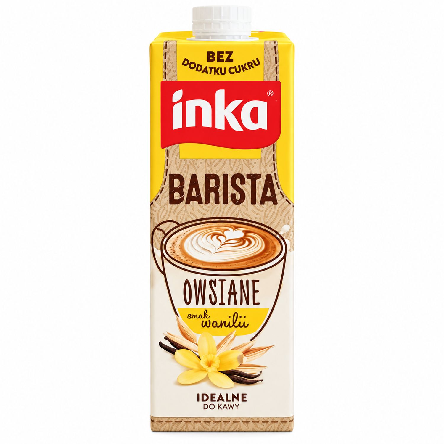 Napój Owsiany Barista o Smaku Waniliowym Bez Dodatku Cukru 1 l - Inka