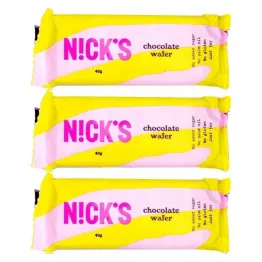 3 x Wafelek Czekoladowy w Czekoladzie Mlecznej Bezglutenowy Bez Dodatku Cukru 35 g - N!CK'S