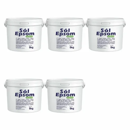 Zestaw 5 x Sól Epsom Siarczan Magnezu Wiadro 5 kg VitaFarm 