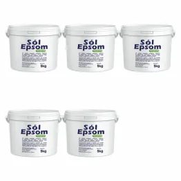 Zestaw 5 x Sól Epsom Siarczan Magnezu Wiadro 5 kg VitaFarm 