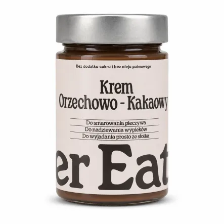 Krem Orzechowo-Kakaowy Bez Dodatku Cukru 400 g - Finer Eaters