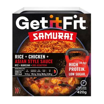 Samurai: Ryż, Kurczak, Sos Azjatycki 420 g - Joyfood