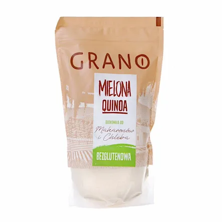 Mąka Zmielona Quinoa Bezglutenowa 500 g Grano - Przecena Krótka Data Minimalnej Trwałości