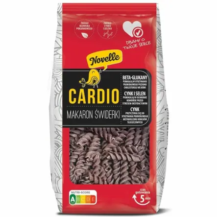 Makaron Wielozbożowy Czarny Cardio Świderki 250 g - Novelle (data: 12.09.2025)