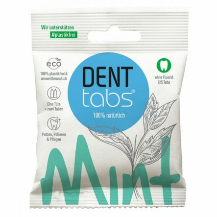 Tabletki do Mycia Zębów Stewia Bez Fluoru Miętowe 125 sztuk Denttabs