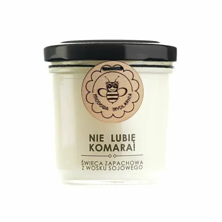 Świeca Sojowa NIE LUBIĘ KOMARA 120 ml - Miodowa Mydlarnia