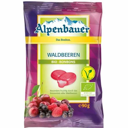 Cukierki z Nadzieniem o Smaku Owoce Leśne Bio 90 g Alpenbauer