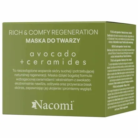 Maseczka Do Twarzy Rich and  Comfy Regeneration 40 ml - Nacomi (data: 30.11.2025)