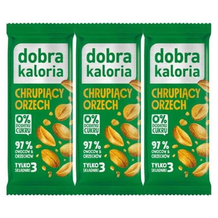 3 x Baton Chrupiący Orzech 35 g - Dobra Kaloria