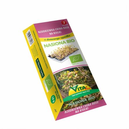 Nasiona na Kiełki z Kiełkownicą - Rzodkiewka China Rose BIO 10 g - Vita Line