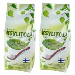 Zestaw 2 x Ksylitol C Krystaliczny 1 kg - Torebka - Santini 