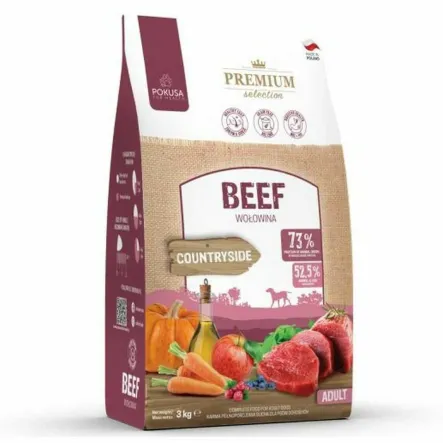 Karma Sucha dla Psów Dorosłych WOŁOWINA 3 kg - Pokusa