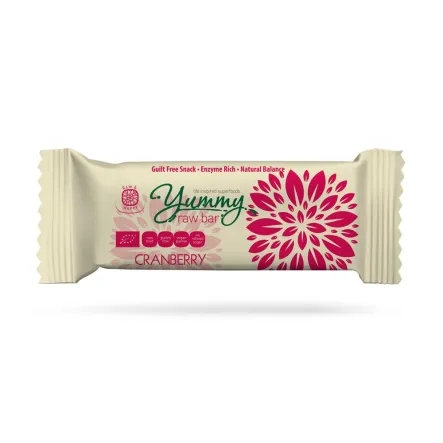 Baton Żurawinowy Yummy Bio 30 G - Raw Happy