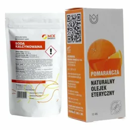 Soda Kalcynowana 1 kg - Big Nature + Naturalny Olejek Eteryczny Pomarańcza 12 ml - Naturalne Aromaty