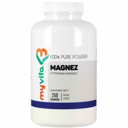 Magnez Cytrynian Magnezu Proszek 250 g - MyVita