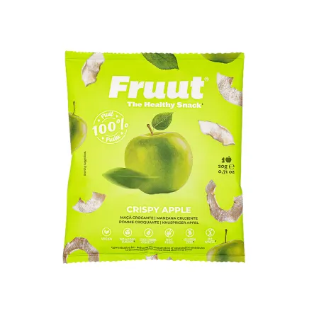 Suszone Chipsy Zielone Jabłko Bez Dodatku Cukru 20 g Fruut - Przecena Krótka Data Minimalnej Trwałości