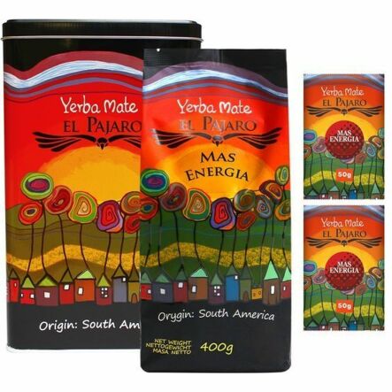 Yerbera Puszka +Mate El Pajaro Mas Energia 500 g - Wyprzedaż