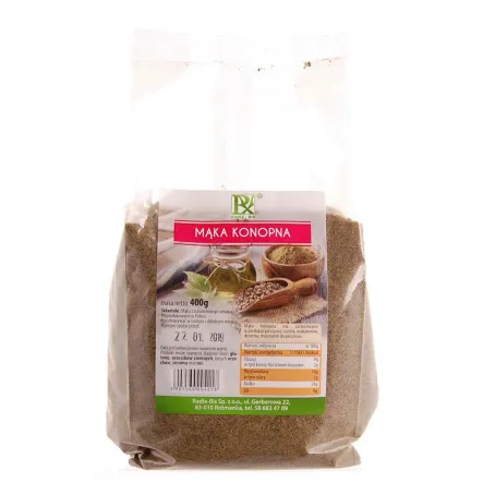 Mąka Konopna 400 g Radix-Bis  - Przecena Krótka Data Minimalnej Trwałości