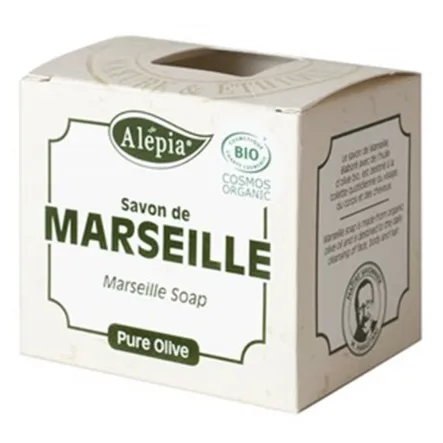 Mydło Marsylskie Oliwkowe 100% Bio 200 g - Alepia