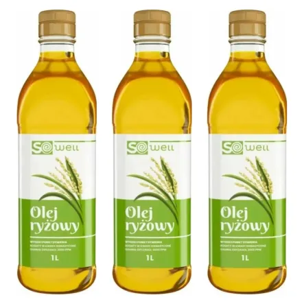 3 x Olej Ryżowy Rafinowany 1 l - Sowell