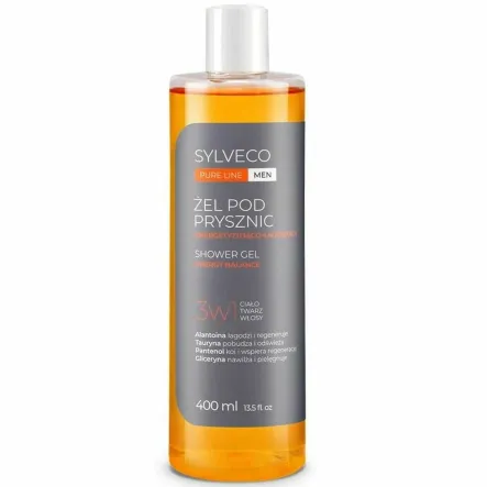 Żel Pod Prysznic 3w1 Energetyzująco- Łagodzący 400 ml - SYLVECO PURE LINE MEN