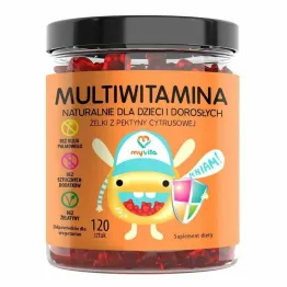 Multiwitamina Naturalne Żelki Dla Dzieci i Dorosłych 120 sztuk - MyVita