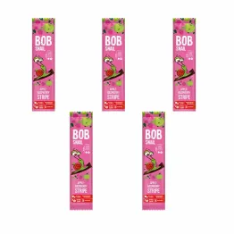 5 x Przekąska Jabłkowo - Malinowa Bez Dodatku Cukru 14 g - Bob Snail