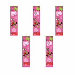 5 x Przekąska Jabłkowo - Malinowa Bez Dodatku Cukru 14 g - Bob Snail