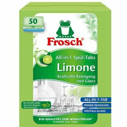 Limonkowe Tabletki Do Zmywarki All in One 50 Sztuk - Frosch