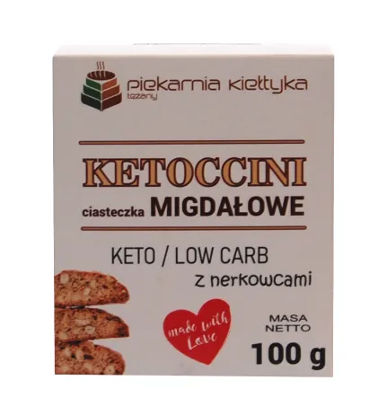 Ketoccini Ciasteczka Migdałowe z Nerkowcami Keto 100 g Piekarnia Kiełtyka