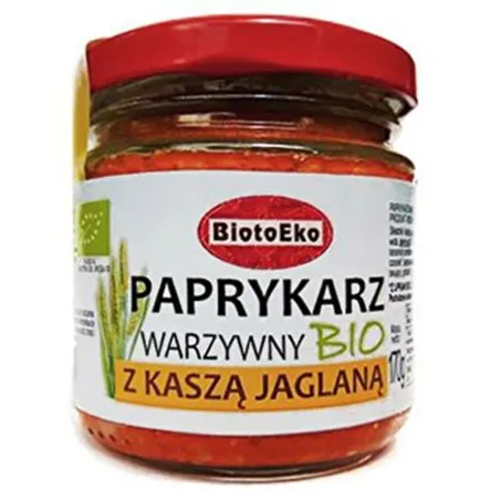 Paprykarz Warzywny Z Kaszą Jaglaną Bio 170 G - Biotoeko