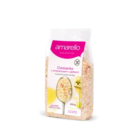 Bezglutenowa Owsianka z Amarantusem i Jabłkami 250g Amarello
