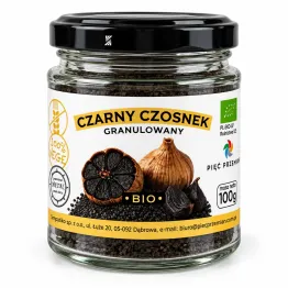 Czarny Czosnek Granulowany BIO Bezglutenowy 100 g - Pięć Przemian