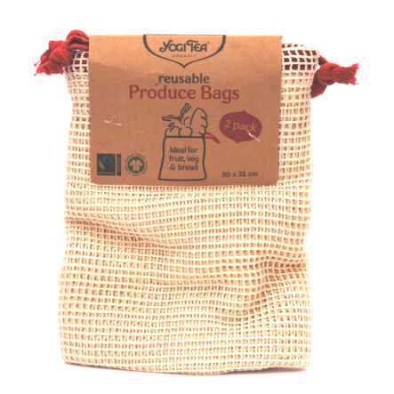 Zestaw Bawełnianych Woreczków do Żywności (2 Sztuki) - Yogi Tea