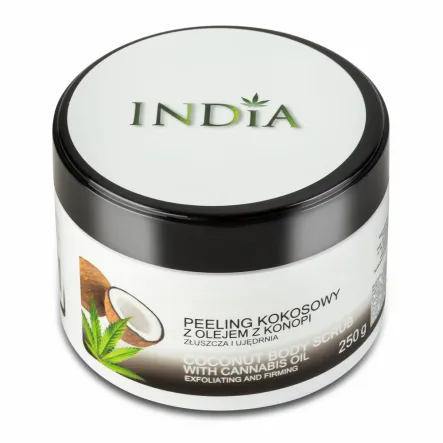 Peeling Kokosowy z Olejem z Konopi 250 g - India - Wyprzedaż