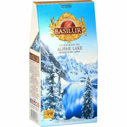 Herbata Czarna Liściasta z Dodatkami ALPINE LAKE Stożek 75 g  - BASILUR 