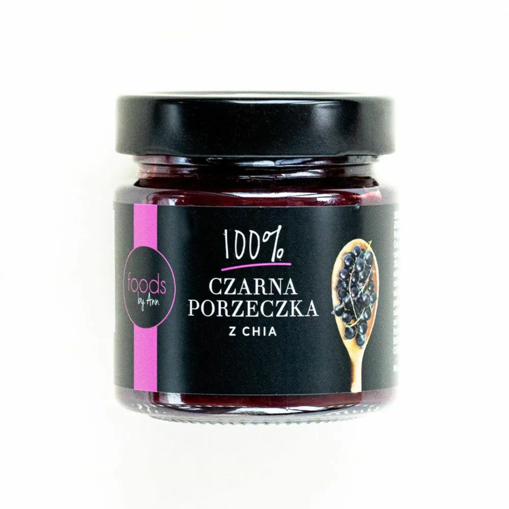 Dżem 100% Czarna Porzeczka z Chia 200 g - Foods by Ann