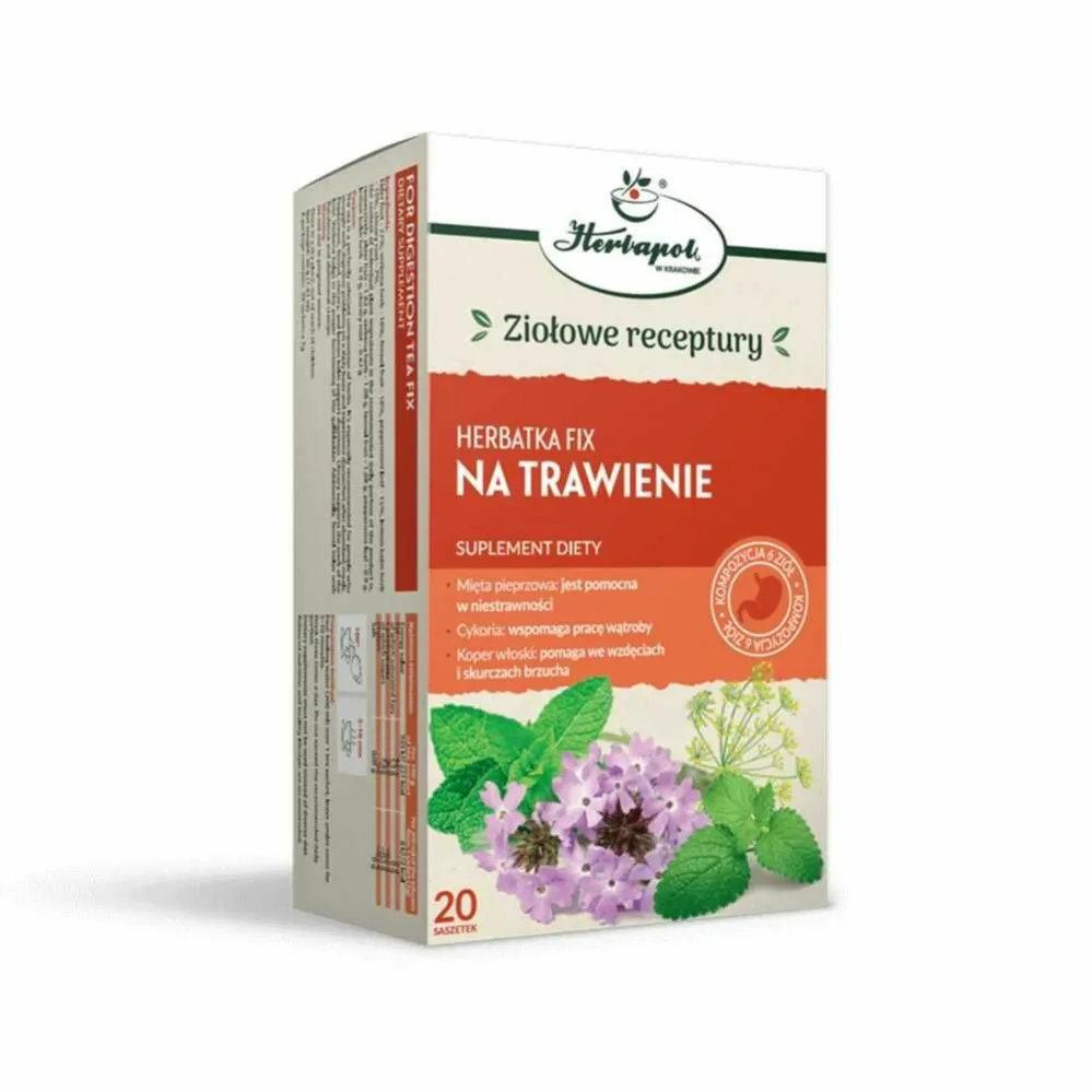 Herbatka NA TRAWIENIE FIX 40 G (20 X 2 G) - Herbapol Kraków – MarketBio