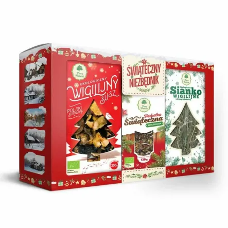 Świąteczny Niezbędnik (Susz Wigilijny Eko 200 g+ Sianko Wigilijne Eko 8-12 g+ Herbatka Świąteczna Eko 120 g) - Dary Natury