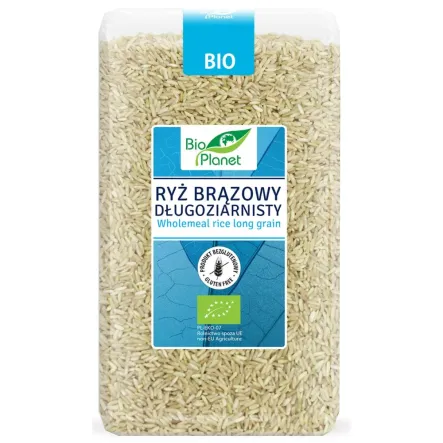 Ryż Brązowy Długoziarnisty Bezglutenowy Bio 1 kg - Bio Planet