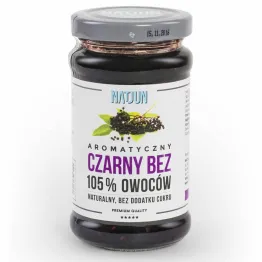 PRODUKT WYCOFANY Z OFERTY Czarny Bez Bez Cukru 105% Owoców 220 g Natjun 