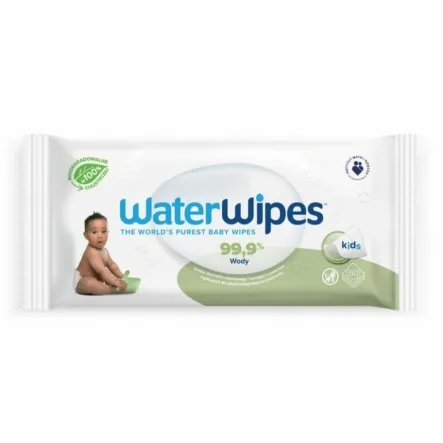 Chusteczki z Wodą 99,9% Wody 60 sztuk - WaterWipes - Chustki Nawilżane dla Dzieci na bazie Wody