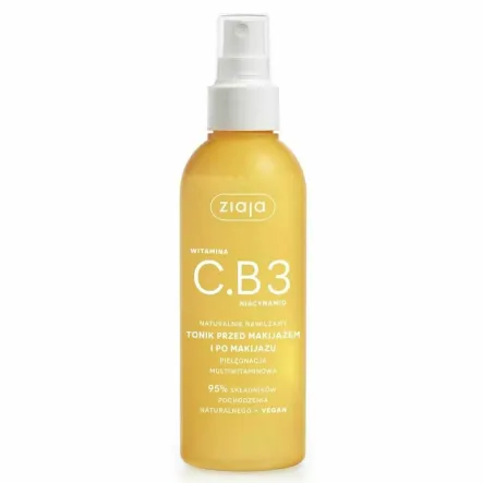Tonik Przed i Po Makijażu Witamina C.B3 190 ml - Ziaja